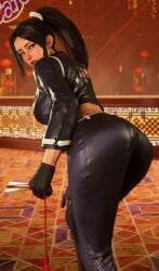 1girls 3d ass ass_focus biker_clothes biker_girl biker_gloves biker_jacket breasts fatal_fury fatal_fury:_city_of_the_wolves female gameplay_screenshot gloves ingame_model jacket leather leather_clothing leather_jacket leather_pants long_hair long_sleeves looking_at_viewer mai_shiranui mai_shiranui_(city_of_the_wolves) official_alternate_costume screenshotboy96 slim_waist solo street_fighter street_fighter_6 tagme thick_thighs video_game video_game_character video_games wide_hips