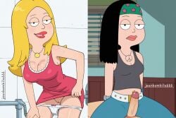 ai_generated american_dad blonde_hair francine_smith hayley_smith jeanbombila666 milf panties penis penis_in_pussy pussy pussy_juice