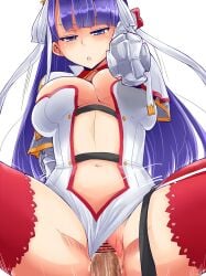 breasts long_hair purple_hair tagme thighhighs