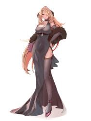 1girls alternate_costume blonde_hair breasts cynthia_(pokemon) full_body highres large_breasts long_hair momdy_(talesshinja) nintendo pokemon pokemon_dppt very_long_hair