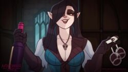 1boy 1girls animated ass barefoot breasts camellia_gwerm commander_(pathfinder_wrath_of_the_righteous) darkergrey half-elf leg_lift looking_pleasured moaning moaning_in_pleasure pathfinder pathfinder_wrath_of_the_righteous pleasedbyviolet pleasure_face saberwolf8 sex smile sound standing_sex straight tagme vaginal_penetration video