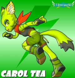anthro ass carol_tea feline female female_protagonist freedom_planet freedom_planet_2 looking_at_viewer looking_back looking_back_at_viewer sfw tbwinger92 video_games wildcat