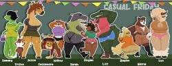 absurd_res alligator alligatorid anthro asinus ass avian baylee_(shoestrang) big_butt bird boa_(snake) borzoi bovid bovine canid canine canis cassandra_(shoestrang) cattle cheetah clothed clothing common_hippopotamus crocodilian curvy_figure deer domestic_dog donkey equid equine felid feline female female/female giraffe giraffid gloria_(shoestrang) green_body green_scales group hi_res highland_cattle hippopotamid hunting_dog jessie_(shoestrang) lizard lizz_(shoestrang) mammal markings megan_(shoestrang) model_sheet new_world_deer overweight owl pantherine presenting reindeer reptile sammy_(shoestrang) sarah_(shoestrang) scales scalie shoestrang sighthound skimpy snake spots spotted_markings teri_(shoestrang) thick_thighs tiger trisha_(shoestrang) voluptuous wide_hips willow_(shoestrang)