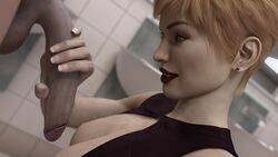 3d blonde_hair dreams_of_desire flaccid lewdlab nora_black penis_grab smile