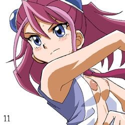 blue_eyes blush breasts clothing female gomatarou hiiragi_yuzu long_hair nipples pink_hair purple_eyes yu-gi-oh! yuu-gi-ou yuu-gi-ou_arc-v