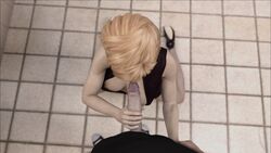 3d blonde_hair dreams_of_desire faceless_male fellatio kneeling lewdlab male_pov nora_black oral pov