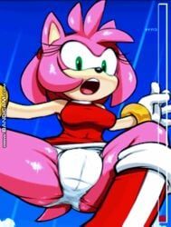 amy_rose anthro breasts cameltoe color fat_mons female female_only furry green_eyes marthedog open_mouth open_pants panties pink_hair plump_labia project_x_love_potion_disaster pussy_bulge sega sonic_(series) surprised upskirt video_game