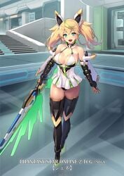 breasts female female_only gene_(pso2) large_breasts phantasy_star phantasy_star_online_2 solo