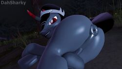 anus balls dasharky3d friendship_is_magic hasbro king_sombra_(mlp) male male_only my_little_pony solo tagme