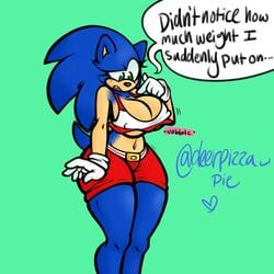 1girls bimbo breasts busty cleavage deerpizza_pie eyelashes female hourglass_figure nipple_bulge nipples rule_63 sega sonic_(series) sonic_the_hedgehog sonique_the_hedgehog voluptuous