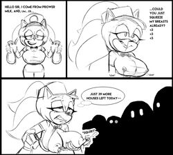 1girls bimbo breast_milk breasts clothing comic cuisine female lactation lactation_through_clothes milk milking missphase nipples rule_63 sonic_(series) sonic_the_hedgehog sonique_the_hedgehog