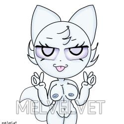 incredibox_mod melvelvet no_sex sprunki tongue_out wenda_(sprunki) white_(sprunki)