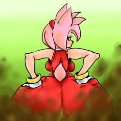 1girls amy_rose anthro ass ass ass_focus big_ass big_butt butt_focus fart fart_cloud fart_fetish farting furry hands_on_ass pink_fur sdsds96 sitting sonic_(series) tagme