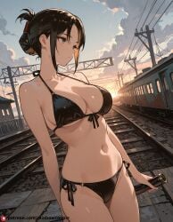 ai_generated beautfiul_background bikini cloudy_sky contempt handjob katori_batsuunsai large_breasts railroad stunning_backgroud