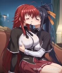 2girls ai_generated akeno_himejima flirting girl_on_girl high_school_dxd kissing lesbian_couple lesbian_kiss lesbian_sex lovers rias_gremory tagme video yuri yuri yuri