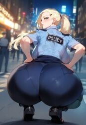 1boy 1girls 2boys ai_generated ass ass_focus backboob bangs black_footwear blonde_hair blue_eyes blue_shirt blurry blurry_background blush boruto breasts city clothing curvaceous curvaceous_female curvaceous_figure curvy curvy_figure denim earrings female female_focus footwear from_behind green_eyes hair_ornament hairclip hands_on_hips high_heels huge_ass huge_breasts ino_yamanaka inviting inviting_to_sex jewelry large_ass large_breasts lips long_hair looking_at_viewer looking_back male mature milf miyuai multiple_boys naruto naruto_(series) naruto_shippuden night outdoors pants pantylines parted_lips police police_uniform policewoman ponytail presenting presenting_ass presenting_hindquarters presenting_self seductive seductive_look seductive_smile shiny shirt shoes short_sleeves skirt sky solo solo_focus squatting standing thick_thighs thighs tied_hair tight tight_pants uniform voluptuous voluptuous_female wide_hips