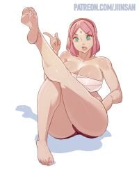 1girls absurd_res absurdres almost_naked ass bandage bandage_bra bandages bare_arms bare_legs bare_shoulders bare_thighs barefoot bbw big_ass big_breasts big_butt bimbo bob_cut booty_shorts boruto:_naruto_next_generations busty butt cameltoe cleavage clothing feet feet_up female female_focus female_only foot_fetish foot_focus forehead_jewel forehead_mark green_eyes hairband haruno_sakura hi_res high_resolution highres jiinsan large_ass large_breasts light-skinned_female light_skin lips lipstick looking_at_viewer makeup mature mature_female medium_hair milf minishorts naruto naruto_(series) one_leg_up open_mouth painted_nails painted_toenails pale-skinned_female pale_skin partially_clothed pink_hair pink_lips pink_lipstick pink_nail_polish pink_nails pink_toenail_polish pink_toenails pinup presenting_feet presenting_soles sakura_haruno shonen_jump short_shorts shorts shoulder_length_hair shounen_jump shueisha sitting skimpy skimpy_clothes soles solo solo_female solo_focus thick_thighs thighs toenail_polish toenails toes very_high_resolution voluptuous voluptuous_female weekly_shonen_jump weekly_shounen_jump