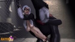 3d 3d_model adult_and_teenager alleyway animated animated_image black_cat_(insomniac) black_cat_(marvel) black_hair breasts chainlink_fence crossover dark-skinned_male dark_skin exposed_breasts eyes_rolling_back felicia_hardy female fence gif hand_on_neck interracial leg_up light-skinned_female light_skin male male/female maledom marvel marvel_comics mask miles_morales miles_morales_(spider-verse) moaning outside_sex pussy rated_l satisfied sex spider-man spider-man:_into_the_spider-verse spider-man_(series) spider-man_2_(ps5) straight superhero uncensored vaginal_penetration white_hair