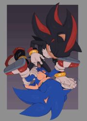 2boys artist_request shadow_the_hedgehog sonic_(series) sonic_the_hedgehog sonic_the_hedgehog_(series) tagme unknown_artist yaoi