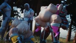 3d 3d_(artwork) ahim_de_famille ass big_ass big_breasts big_butt big_thighs breasts curvy curvy_figure emma_goodall female gia_moran gokai_pink gokai_yellow helmet kaizoku_sentai_gokaiger large_ass large_breasts lord_zedd luka_millfy power_rangers power_rangers_super_megaforce putty_patrol runn1non super_sentai superheroine technically_a_crossover thick_thighs thighs tokusatsu voluptuous