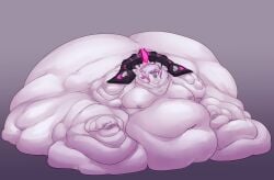 1girls ass_bigger_than_body ass_bigger_than_head big_breasts blob enormous_ass exponentialmass fat_cheeks fat_face fat_neck fat_rolls fat_thighs fully_nude gigantic_ass huge_belly hyper_ass hyper_fat immobilized morbidly_obese_female neck_rolls obese obese_female solo_female thunder_thighs