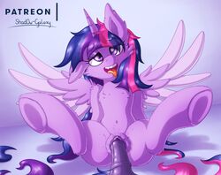 2019 alicorn animal_genitalia animal_penis anus equine equine_penis erection eyebrows eyelashes faceless_male female feral friendship_is_magic hair horn horsecock looking_pleasured male mammal multicolored_hair my_little_pony patreon penetration penis pussy shad0w-galaxy tongue tongue_out twilight_sparkle_(mlp) vaginal_penetration wings