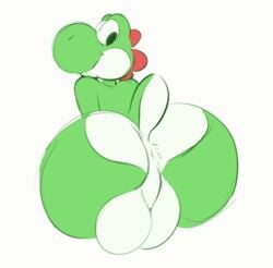 1boy 1femboy 2019 animated anthro anthrofied anus ass ass_focus ass_shake backsack balls big_ass big_butt bouncing_balls bubble_ass bubble_butt butt butt_focus dat_ass dinosaur femboy feminine_male girly green_scales green_yoshi huge_ass huge_butt komdog komponi looking_back male male_only mario_(series) multicolored_scales nintendo nude rear_view red_scales reptile round_ass scales scalie shaking_butt simple_background smile solo swinging_balls tail testicles thick thick_ass thick_thighs two_tone_scales video_games white_background white_scales wide_hips yoshi