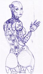 armor ass bionicle breasts cybernetics cyborg female hahli himerosy lego machine pussy robot side_boob solo toa