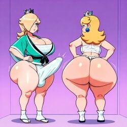 1futa 1girls ai_generated ass ass big_ass big_breasts big_butt breasts erection erection_under_clothes erection_under_loincloth fundoshi fundoshi_futanari fundoshilover101 futanari happi_(clothing) huge_ass huge_breasts huge_butt loincloth mario_(series) nintendo princess_rosalina sarashi tabi_socks yamathegod_(style)