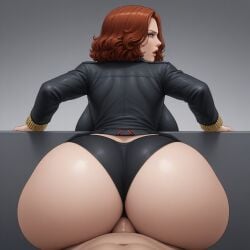 ai_generated big_ass black_widow_(marvel) civitai fucked_from_behind natasha_romanoff nice_ass pov pov_ass red_hair underwear viewed_from_behind