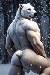 ai_generated ass balls bum furry nude polar_bear