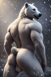 ai_generated ass balls bum furry nude polar_bear