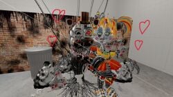 1boy 1boy1girl 1girl 3d arm_over_shoulder exposed_penis five_nights_at_freddy's fnaf fnaf1st_1st1 freddy_fazbear's_pizzeria_simulator heart molten_freddy molten_freddy_(fnaf) penis scottgames scrap_baby sfm shipping source_filmmaker straight tagme wires