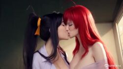 2girls ai_generated akeno_himejima flirting girl_on_girl high_school_dxd kissing lesbian_couple lesbian_domination lesbian_kiss lesbian_sex lovers rias_gremory tagme video yuri yuri yuri