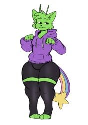 :3 alien antennae antennae_(anatomy) big_ass catboy fat_ass feline feline femboy furry furry_only gnarpy green_hair green_skin hair male male_only paws sour2o thick_ass thick_hips thick_legs thick_thighs thighhighs thighs