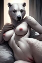 adam360 ai_generated breasts furry nude polar_bear vagina