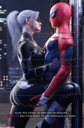 black_cat_(marvel) felicia_hardy insomniac_games laiknsfw marvel peter_parker spider-man superhero