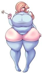 1girls big_belly big_breasts bottom_heavy butterblast chubby chubby_female colored female female_only huge_breasts mario_(series) nintendo princess_rosalina tagme thick_lips thick_thighs wide_hips