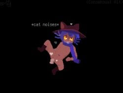 2boys 2d anal blue_scarf blush burnt_pixels cat_eyes consensual cub cum cum_in_ass cum_inside cum_on_body dialogue english_text erect_penis erection eyes_watering femboy flaccid furry gay gay_sex hat male male_cub male_only moaning moaning_in_pleasure niko_(oneshot) oneshot orange_eyes penis purple_scarf sex socks sound tagme text throbbing throbbing_penis video