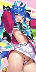1girls ai_generated animal_ears anthropomorphization artist_request eyes female hair legs skin tagme twin_turbo_(umamusume) umamusume umamusume_pretty_derby young