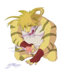 anthro cum furry jakewoolson2014 macan_(tokyo_afterschool_summoners) magan male male_focus male_only masturbation no_humans penile_masturbation penis solo tokyo_afterschool_summoners video_games