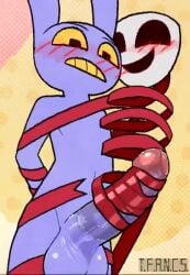 1boy 1girls :3 :d ambiguous_penetration animated anthro big_penis blush bondage duo female gangle_(the_amazing_digital_circus) happy_sex huge_cock jax_(the_amazing_digital_circus) lagomorph longer_than_10_seconds male male/female nude penis questionable_consent ribbon sex shorter_than_30_seconds sound t.f.a.n.c.s. tagme the_amazing_digital_circus vertical_video video