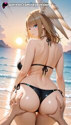 1boy 1girls 2025 ai_assisted ai_generated anime artist_name ass ass_grab ass_support back bare_shoulders beach big_ass big_butt bikini bird black_bikini blue_eyes blush booty breast breasts bubble_ass bubble_butt bust buttocks chest choker cloud cloudy_sky curvy_ass curvy_butt cute_ass day deep_skin disembodied_limb eunie_(xenoblade) explicit feather_hair_ornament feathered_wings feathers female firm_ass from_behind grabbing grabbing_another's_ass grabbing_own_ass groping hand_on_ass hands_on_ass hat head_wings hi_res high_quality high_resolution highres horizon juicy_ass juicy_butt large_ass long_hair looking_at_viewer looking_back nintendo ocean out_of_frame outdoors patreon patreon_username perfect_ass plump_ass pov pov_hands round_ass sand seagull sexy_ass shore side-tie_bikini sky skypassion smile solo_focus spread_ass stable_diffusion straight sunset swimsuit thigh_grab thong_bikini tight_ass voluptuous_ass water watermark waves wet xenoblade_(series) xenoblade_chronicles_3