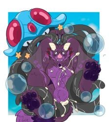 absurd_res adobe_photoshop_(artwork) anal anthro bat bodily_fluids cephalopod coleoid digital_media_(artwork) duo erection feral generation_1_pokemon hi_res magikarpii male mammal marine mollusk nintendo octopodiform octopus penetration pokemon pokemon_(species) sex tentacle tentacle_sex tentacruel