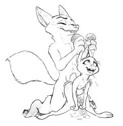 2018 ahe_gao all_fours anthro anthro_on_anthro black_and_white buckteeth canine cum cum_explosion cum_in_pussy cum_inside dewlap dipstick_ears disney doggy_style drooling duo ear_grab female female_penetrated flat_chested fox from_behind_position fucked_silly gloves_(marking) interspecies judy_hopps kneeling lagomorph larger_male lifted_by_ears looking_pleasured male male_penetrating mammal markings monochrome nick_wilde nude open_mouth penetration predator/prey rabbit robcivecat rough_sketch saliva sex shaking simple_background size_difference sketch small_breasts smaller_female socks_(marking) stomach_bulge straight tears teeth tongue tongue_out trembling vaginal_penetration white_background zootopia