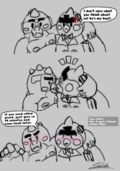 !! buzz_(brawl_stars) buzz_x_mr._p calming_down inminent_sex mr._p_(brawl_stars) sabuta saliva_trail sloppy_kiss