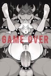 1boy 1girls ai ai_generated anal anal_orgasm anal_sex anthro anthro_on_human balls big_penis bimbo bowser butt_sex clothing crown dress duo ear_piercing enormous_penis erection feet feet_in_stockings female full_nelson furry furry_male game_over genitals gigantic_penis huge_cock human human_on_anthro interspecies koopa large_penis larger_male legs_up male male/female mammal mario_(series) mature mature_female mature_male monster_cock nintendo ntr open_mouth penis penis_in_anus princess princess_peach prisoner reptile royalty scalie sex size_difference smaller_female straight straight_sex testicles thick_penis