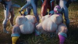 3d 3d_(artwork) ahim_de_famille ass big_ass big_breasts big_butt big_thighs breasts curvy curvy_figure emma_goodall female gia_moran gokai_pink gokai_yellow helmet kaizoku_sentai_gokaiger large_ass large_breasts lord_zedd luka_millfy power_rangers power_rangers_super_megaforce putty_patrol runn1non super_sentai superheroine technically_a_crossover thick_thighs thighs tokusatsu voluptuous