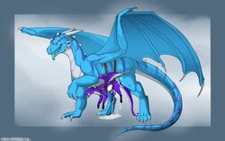 anal anthro belly_riding bondage bound cum cum_inflation danji-isthmus danjiisthmus dragon excessive_cum inflation leashed_to_genitals male male_only penis size_difference size_play stomach_bulge strapped