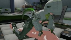 1boy 1girls 3d animated arknights arknights:_endfield ass baracuda_balls bouncing_ass breasts breasts_out clothed_female_nude_male cowgirl_position cum cum_in_pussy cum_inside fluorite_(arknights:_endfield) green_eyes green_hair hetero hood_up large_breasts large_penis long_hair nipples penis ponytail pussy sex snake_girl snake_tail solo_focus sound vaginal vaginal_penetration